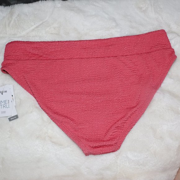 Time and Tru Crinkle Mid Rise Bikini Bottom - Picture 2 of 9